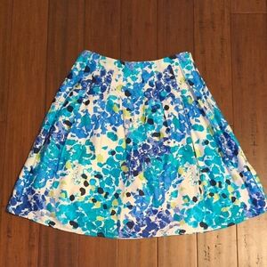 Cato Blue Pleated A-Line Skirt Resort Wear